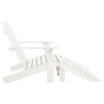 vidaXL Scaun grădină Adirondack cu 2 locuri & otoman alb, lemn de brad vidaXL Scaun grădină Adirondack cu 2 locuri & otoman alb, lemn de brad
