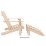 vidaXL Scaun de grădină Adirondack cu 2 locuri & otoman, lemn de brad