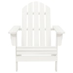 vidaXL Scaun de grădină Adirondack cu masă, alb, lemn masiv de brad