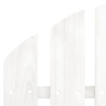 vidaXL Scaun de grădină Adirondack cu masă, alb, lemn masiv de brad