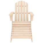 vidaXL Scaun de grădină Adirondack cu otoman și masă, lemn de brad