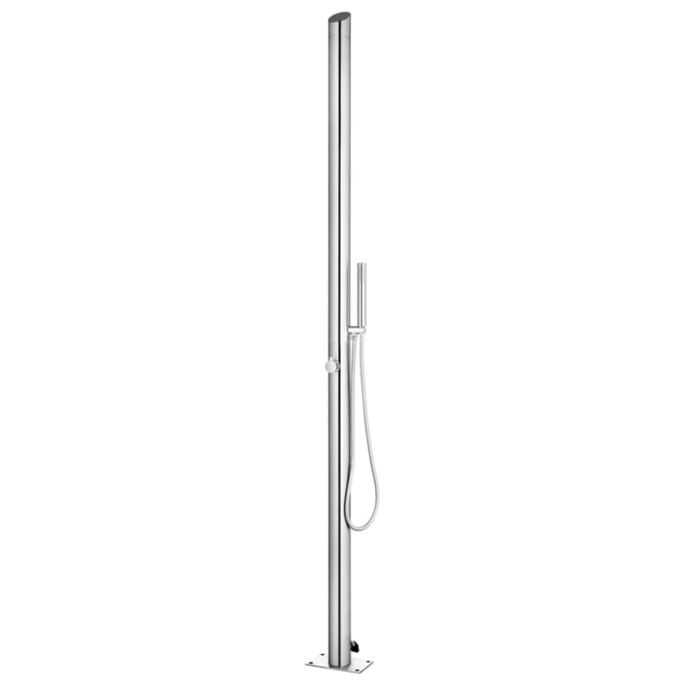 vidaXL Duș pentru grădină, 220 cm, oțel inoxidabil