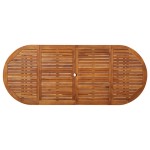 vidaXL Masă de grădină, 220x90x75 cm, lemn masiv de acacia