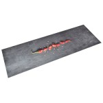 vidaXL Covoraș de bucătărie lavabil, 45x150 cm, model ardei vidaXL Covoraș de bucătărie lavabil, 45x150 cm, model ardei