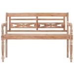 vidaXL Bancă Batavia, aspect văruit alb, 120 cm, lemn masiv de tec vidaXL Bancă Batavia, aspect văruit alb, 120 cm, lemn masiv de tec