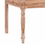 vidaXL Bancă Batavia, aspect văruit alb, 120 cm, lemn masiv de tec vidaXL Bancă Batavia, aspect văruit alb, 120 cm, lemn masiv de tec
