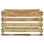 vidaXL Compostor de grădină din șipci 120x120x70 cm lemn de pin tratat vidaXL Compostor de grădină din șipci 120x120x70 cm lemn de pin tratat