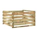 vidaXL Compostor de grădină din șipci 120x120x70 cm lemn de pin tratat vidaXL Compostor de grădină din șipci 120x120x70 cm lemn de pin tratat