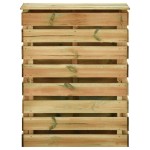 vidaXL Compostor de grădină din șipci, 80x50x100 cm, lemn pin tratat vidaXL Compostor de grădină din șipci, 80x50x100 cm, lemn pin tratat