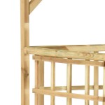 vidaXL Pergolă de grădină pentru pubele duble, lemn de pin tratat vidaXL Pergolă de grădină pentru pubele duble, lemn de pin tratat