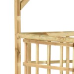 vidaXL Pergolă de grădină pentru trei pubele, lemn de pin tratat vidaXL Pergolă de grădină pentru trei pubele, lemn de pin tratat