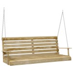 vidaXL Bancă balansoar, 155x65x60 cm, lemn tratat de pin vidaXL Bancă balansoar, 155x65x60 cm, lemn tratat de pin