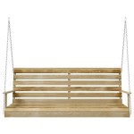 vidaXL Bancă balansoar, 155x65x60 cm, lemn tratat de pin vidaXL Bancă balansoar, 155x65x60 cm, lemn tratat de pin