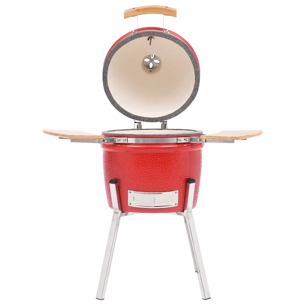 vidaXL Grătar cu afumătoare Kamado, ceramică, 81 cm