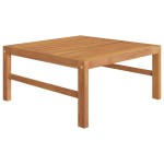 vidaXL Set mobilier grădină cu perne crem, 2 piese, lemn de tec