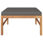 vidaXL Set mobilier grădină cu perne gri închis, 3 piese, lemn de tec vidaXL Set mobilier grădină cu perne gri închis, 3 piese, lemn de tec