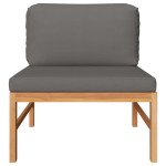 vidaXL Set mobilier de grădină cu perne gri închis, 2 piese, lemn tec vidaXL Set mobilier de grădină cu perne gri închis, 2 piese, lemn tec