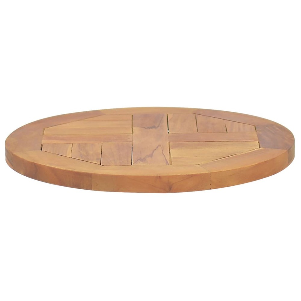 vidaXL Blat de masă, 40 cm, lemn masiv de tec, rotund, 2,5 cm