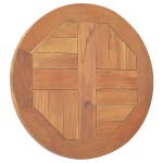 vidaXL Blat de masă, 40 cm, lemn masiv de tec, rotund, 2,5 cm vidaXL Blat de masă, 40 cm, lemn masiv de tec, rotund, 2,5 cm
