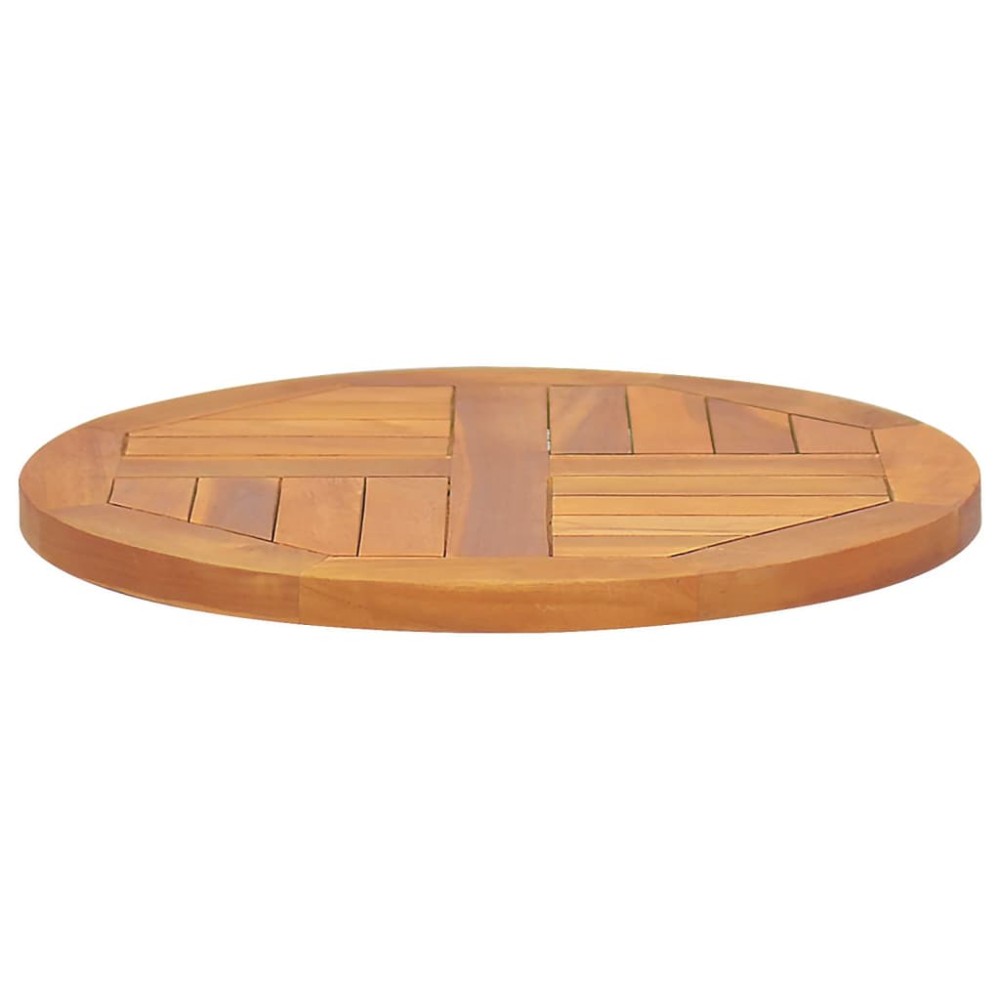 vidaXL Blat de masă, 50 cm, lemn masiv de tec, rotund, 2,5 cm