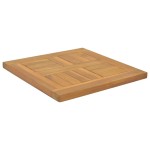 vidaXL Blat de masă, 50x50x2,5 cm, lemn masiv de tec, pătrat