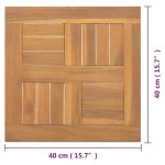 vidaXL Blat de masă, 50x50x2,5 cm, lemn masiv de tec, pătrat