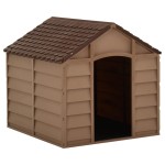 vidaXL Cușcă de câini, maro, 71x71,5x68 cm, PP vidaXL Cușcă de câini, maro, 71x71,5x68 cm, PP