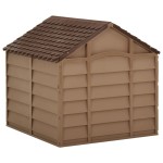 vidaXL Cușcă de câini, maro, 71x71,5x68 cm, PP vidaXL Cușcă de câini, maro, 71x71,5x68 cm, PP