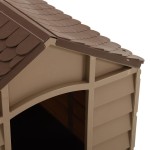 vidaXL Cușcă de câini, maro, 71x71,5x68 cm, PP vidaXL Cușcă de câini, maro, 71x71,5x68 cm, PP