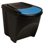 vidaXL Coșuri de gunoi stivuibile 3 buc. antracit, 75 L polipropilenă vidaXL Coșuri de gunoi stivuibile 3 buc. antracit, 75 L polipropilenă