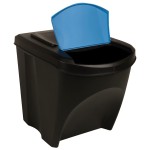 vidaXL Coșuri de gunoi stivuibile 3 buc. antracit, 75 L polipropilenă vidaXL Coșuri de gunoi stivuibile 3 buc. antracit, 75 L polipropilenă