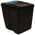 vidaXL Coșuri de gunoi stivuibile 4 buc. antracit, 100 L polipropilenă vidaXL Coșuri de gunoi stivuibile 4 buc. antracit, 100 L polipropilenă