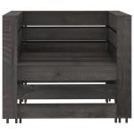 vidaXL Set mobilier de grădină paleți, 2 piese, gri, lemn pin tratat vidaXL Set mobilier de grădină paleți, 2 piese, gri, lemn pin tratat