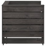 vidaXL Set mobilier de grădină paleți, 2 piese, gri, lemn pin tratat vidaXL Set mobilier de grădină paleți, 2 piese, gri, lemn pin tratat