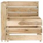 vidaXL Canapea colțar de grădină din paleți, lemn de pin tratat