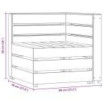 vidaXL Canapea colțar de grădină din paleți, lemn de pin tratat