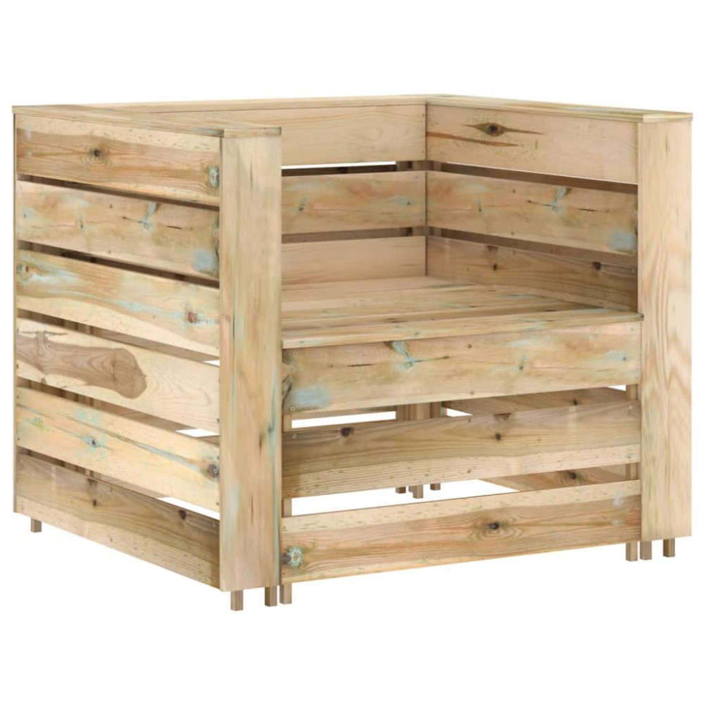 vidaXL Set mobilier de grădină paleți, 2 piese, lemn pin tratat
