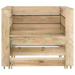 vidaXL Set mobilier de grădină paleți, 2 piese, lemn pin tratat vidaXL Set mobilier de grădină paleți, 2 piese, lemn pin tratat