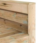 vidaXL Set mobilier de grădină paleți, 2 piese, lemn pin tratat vidaXL Set mobilier de grădină paleți, 2 piese, lemn pin tratat