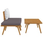 vidaXL Set mobilier de grădină cu perne, 3 piese, lemn masiv acacia vidaXL Set mobilier de grădină cu perne, 3 piese, lemn masiv acacia