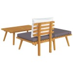 vidaXL Set mobilier de grădină cu perne, 3 piese, lemn masiv acacia vidaXL Set mobilier de grădină cu perne, 3 piese, lemn masiv acacia