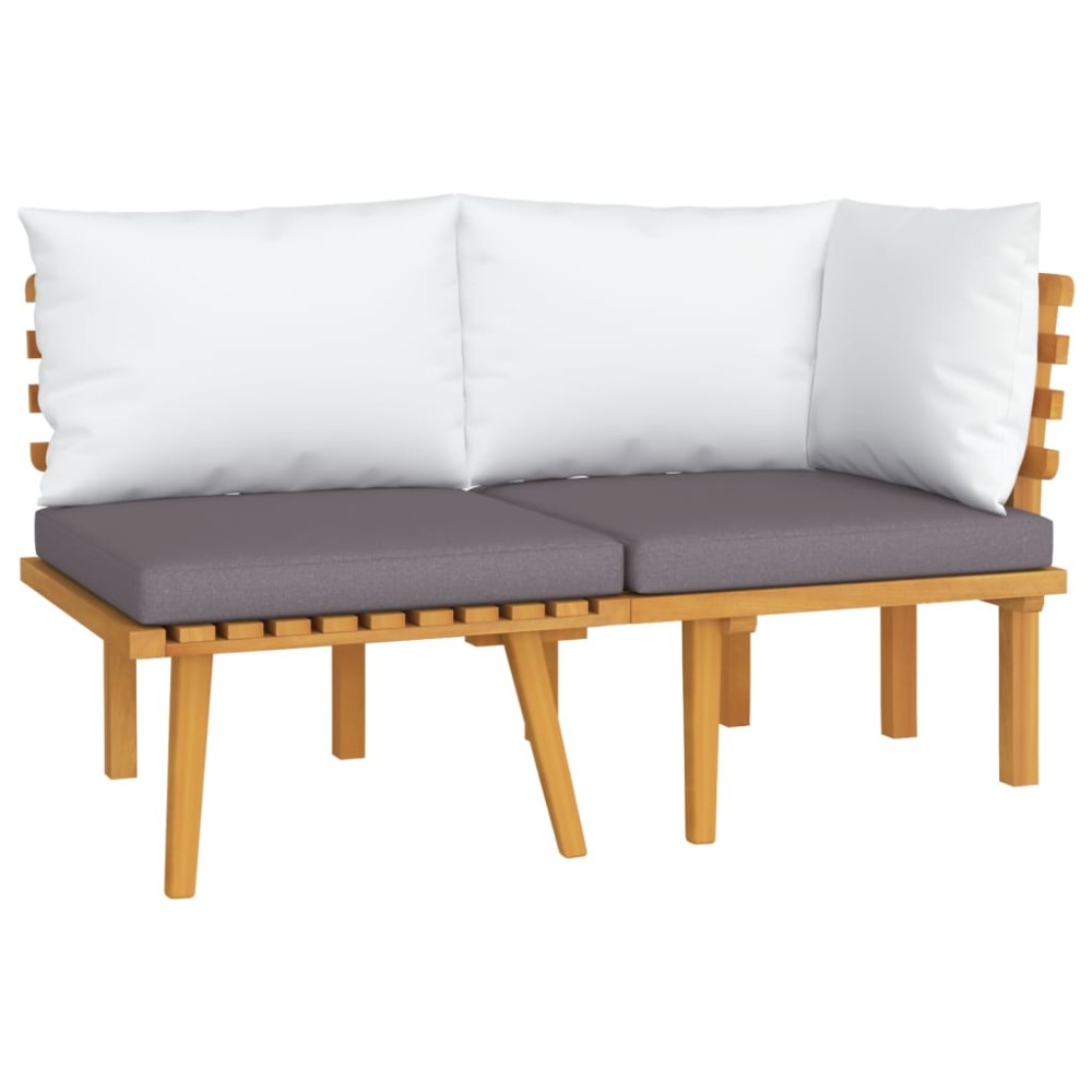 vidaXL Set mobilier de grădină cu perne, 2 piese, lemn masiv de acacia