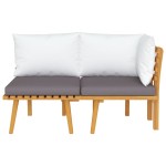 vidaXL Set mobilier de grădină cu perne, 2 piese, lemn masiv de acacia vidaXL Set mobilier de grădină cu perne, 2 piese, lemn masiv de acacia