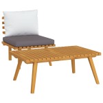 vidaXL Set mobilier de grădină cu perne, 2 piese, lemn masiv de acacia vidaXL Set mobilier de grădină cu perne, 2 piese, lemn masiv de acacia