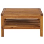 vidaXL Set mobilier grădină perne alb crem, 3 piese, lemn masiv acacia