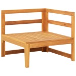 vidaXL Set mobilier grădină perne alb/crem, 2 piese, lemn masiv acacia