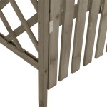 vidaXL Pergolă cu poartă, 116x40x204 cm, gri, lemn masiv de brad vidaXL Pergolă cu poartă, 116x40x204 cm, gri, lemn masiv de brad