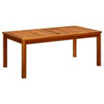 vidaXL Măsuță de cafea de grădină 110x60x45 cm lemn masiv acacia vidaXL Măsuță de cafea de grădină 110x60x45 cm lemn masiv acacia