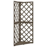 vidaXL Spalier de colț, gri, 50x50x145 cm, lemn masiv brad vidaXL Spalier de colț, gri, 50x50x145 cm, lemn masiv brad