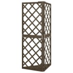 vidaXL Spalier de colț, gri, 50x50x145 cm, lemn masiv brad vidaXL Spalier de colț, gri, 50x50x145 cm, lemn masiv brad